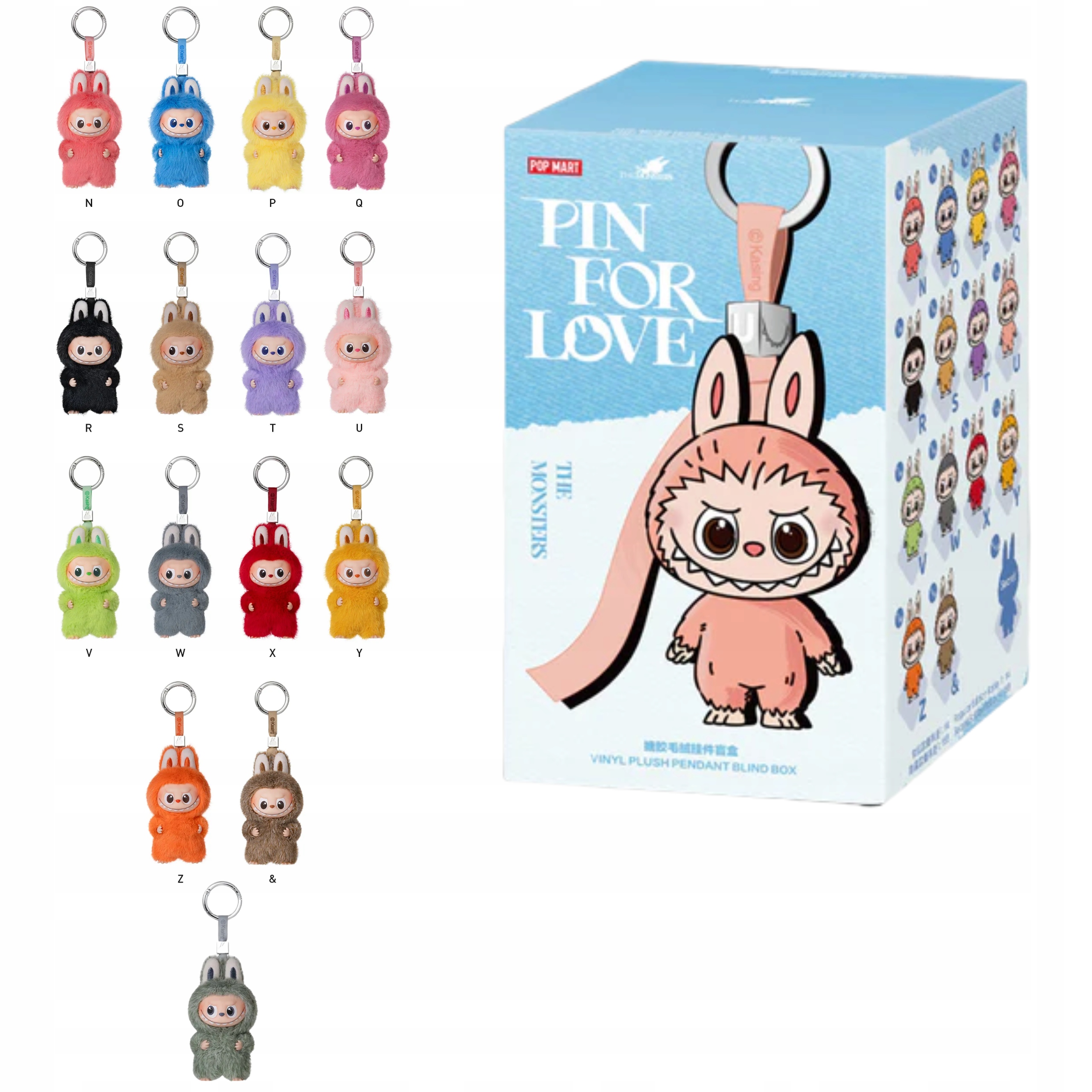 The monsters PIN FOR LOVE 『K』 THE MONSTERS PIN FOR LOVE SERIES-VINYL PLUSH PENDANT BLIND