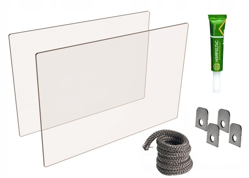 SZYBA ŻAROODPORNA DO KOMINKA KOMINKOWA + GRATISY