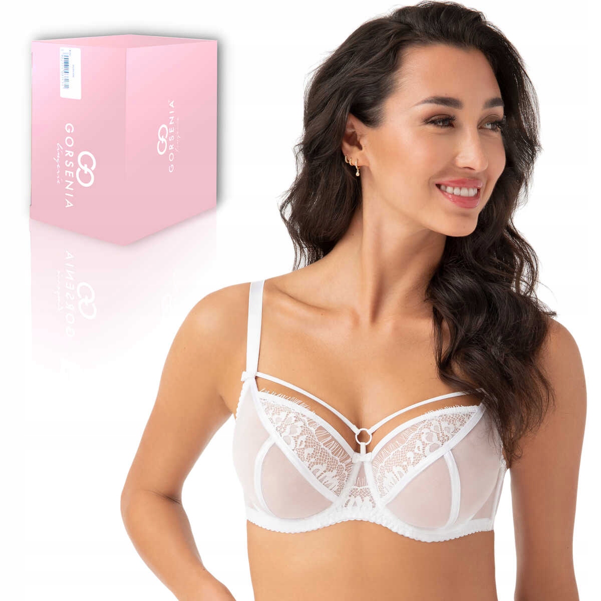 Gorsenia Biustonosz miękki stanik soft Paradise 496 biały 95I