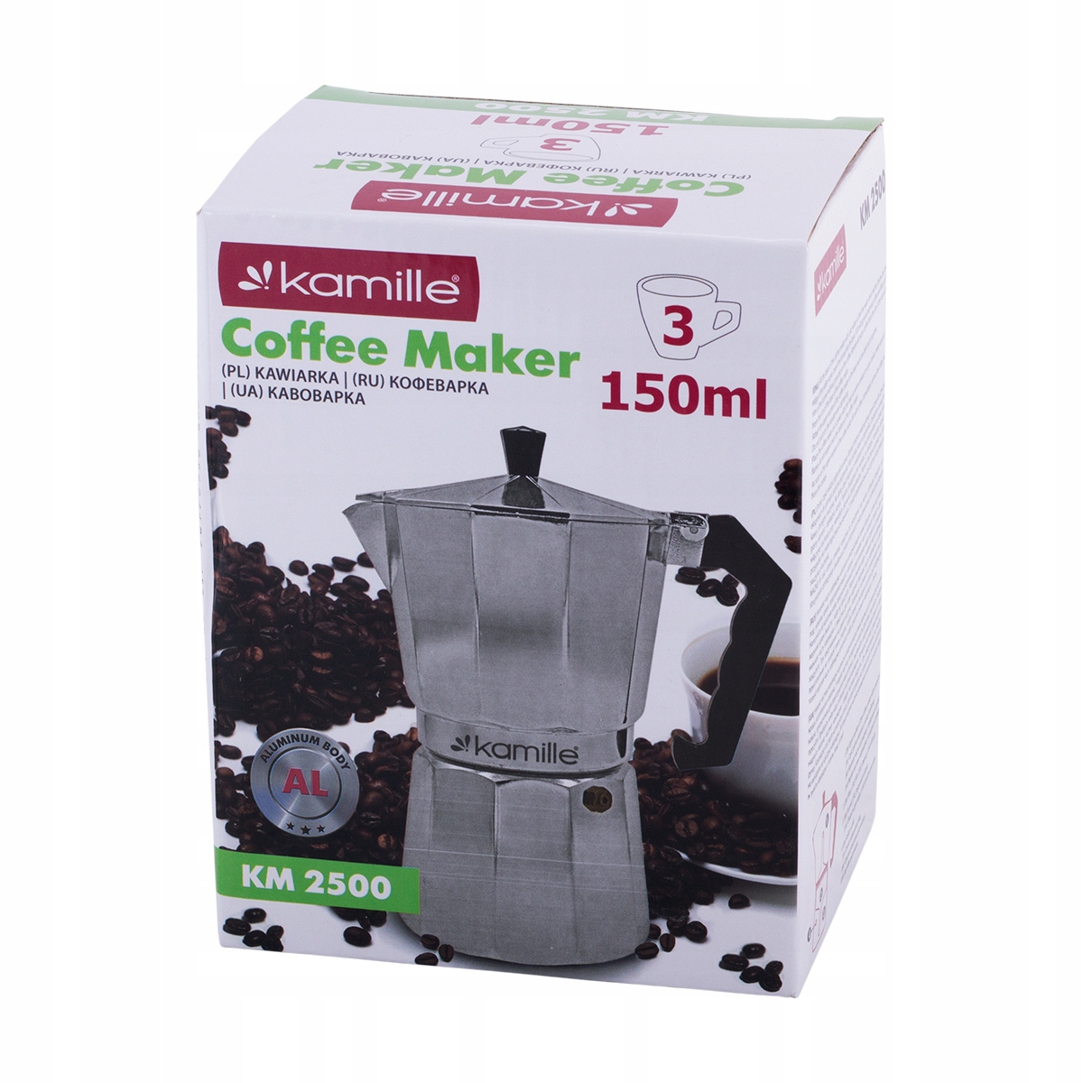 Kawiarka ZAPARZACZ ekspres do kawy 150 ml KAMILLE Pojemność 150 ml