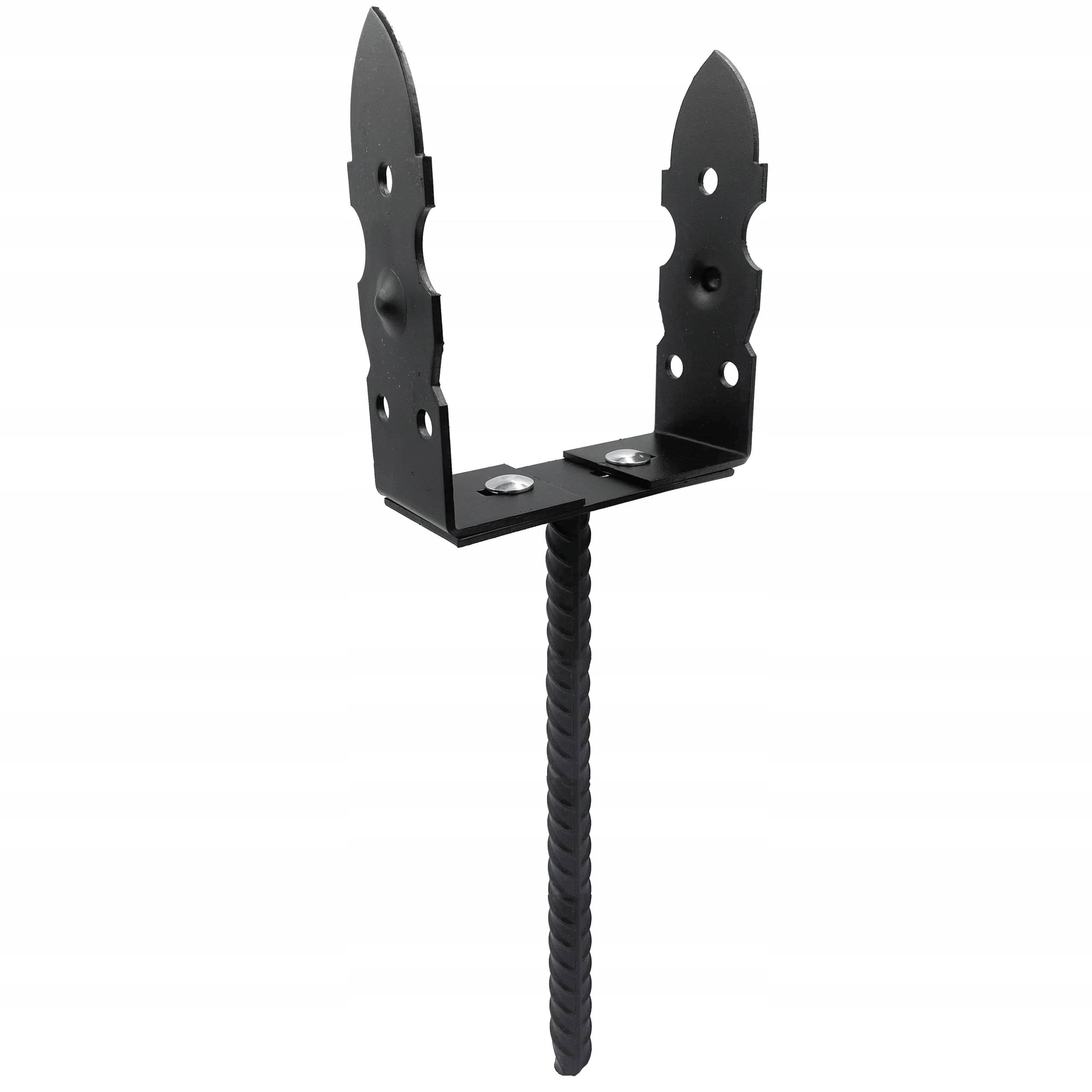 4 x Podstavec sloupku s tyčí 40 cm, nastavitelný, ozdobný, 0-160 mm, ozdobná kotva