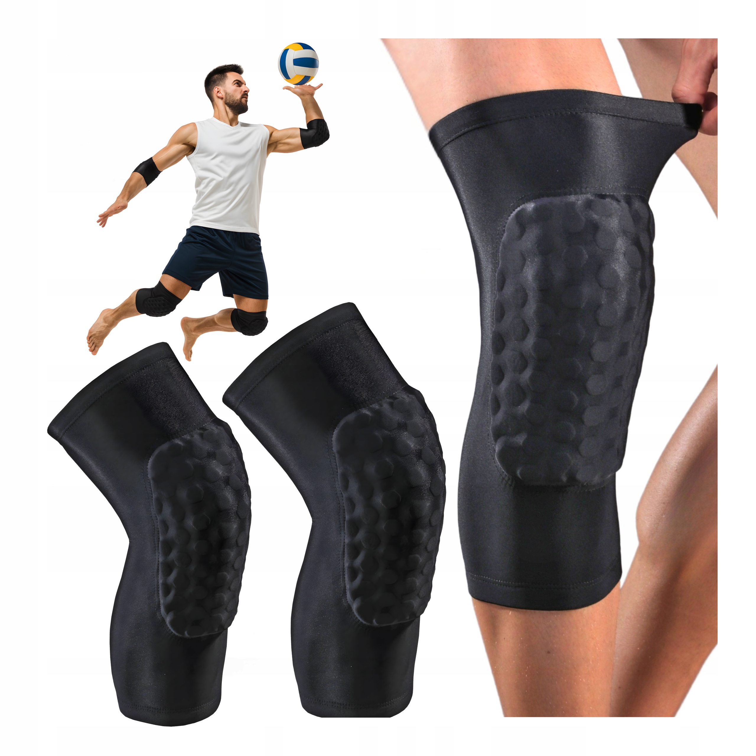Ochraniacz na Kolana Ochraniacze Kolan 2 szt. Nakolanniki Siatkarskie roz L