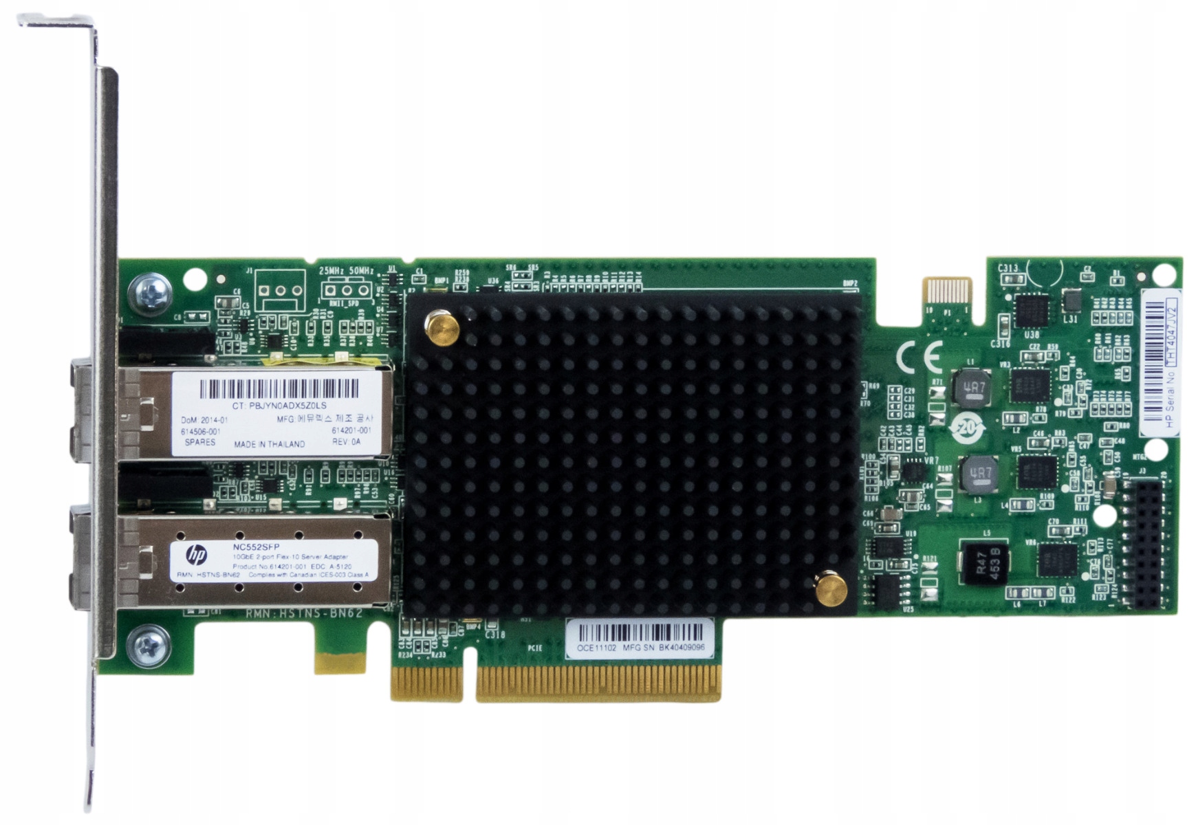 Hp 614506-001 614201-001 NC552SFP Server Adaptér PCIe x8