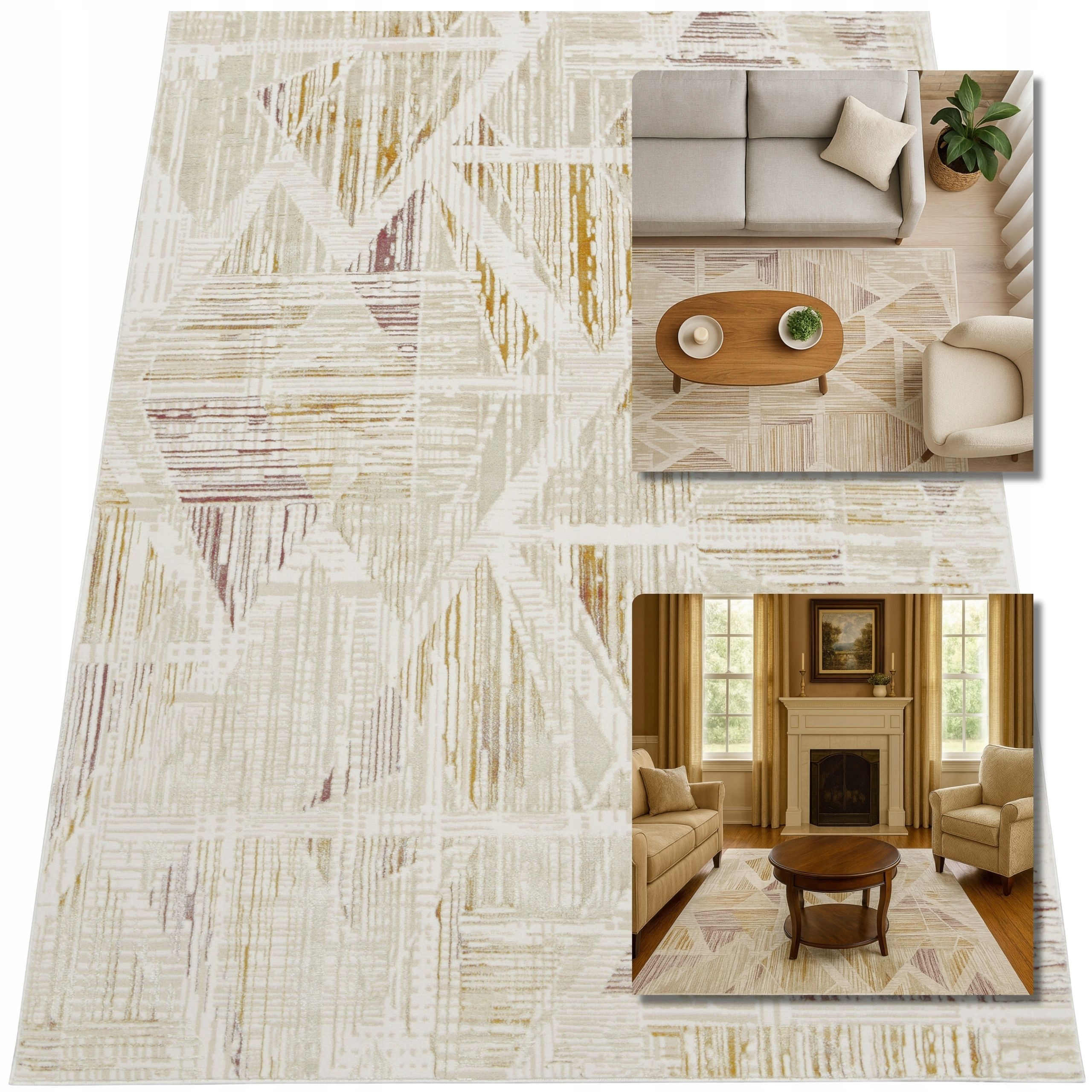 Koberec Béžový Klasický Koberec LILI Koberce Do Ložnice Glamour Loft 80x150