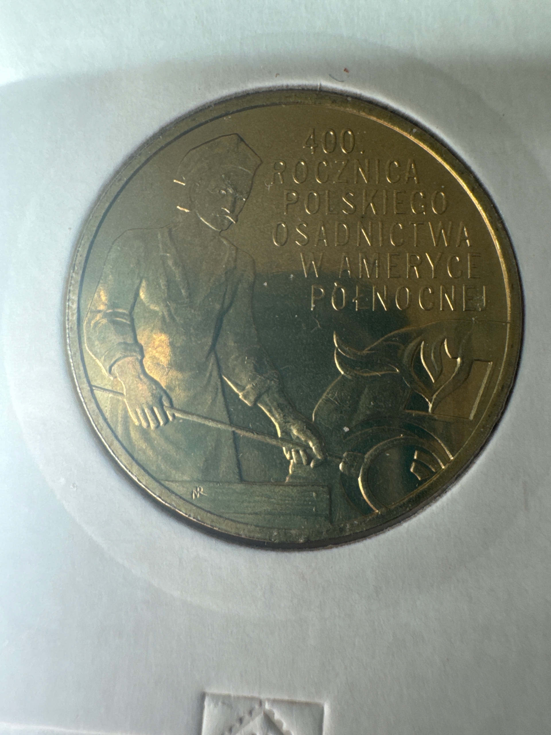 MONETA 2 ZŁOTE- 2008 ROK- 400. ROCZNICA POLSKIEGO OSADNICTWA W AMERYCE
