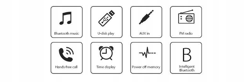AUTORÁDIO 1DIN SD USB BLUETOOTH MIKROFÓN EAN 883612732251