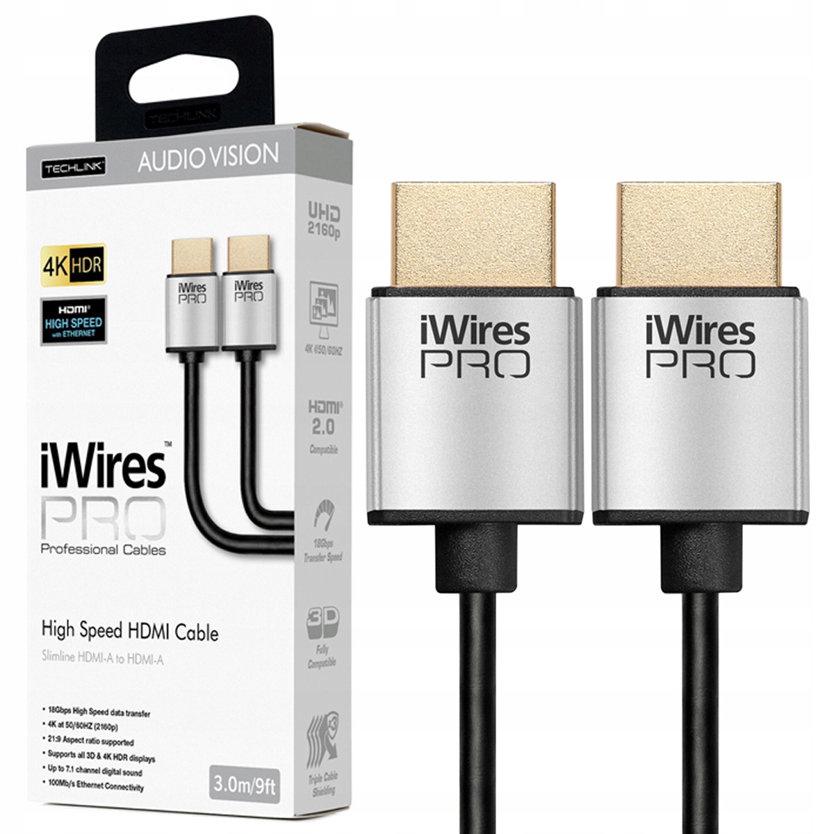 

Kabel Hdmi 4K 60Hz 3D Hdr Techlink iWIRES Pro 3m