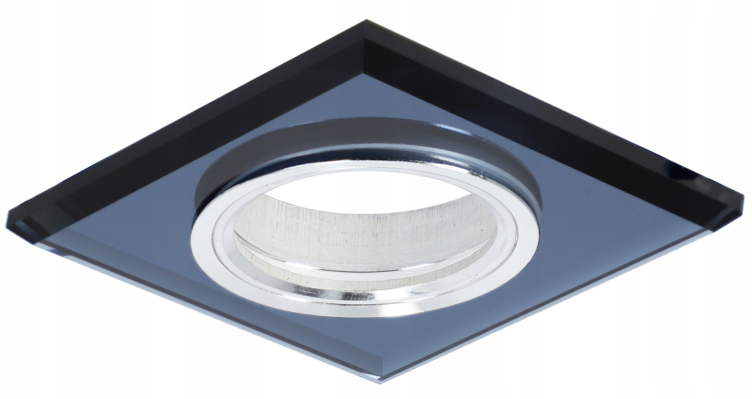 Oprawa halogenowa podtynkowa GU10 szklana czarna Zasilanie sieciowe