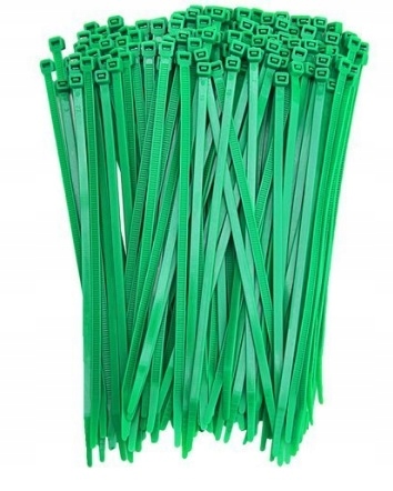 100szt OPASKI ZACISKOWE TRYTKI ZIELONE 4,8x300 mm