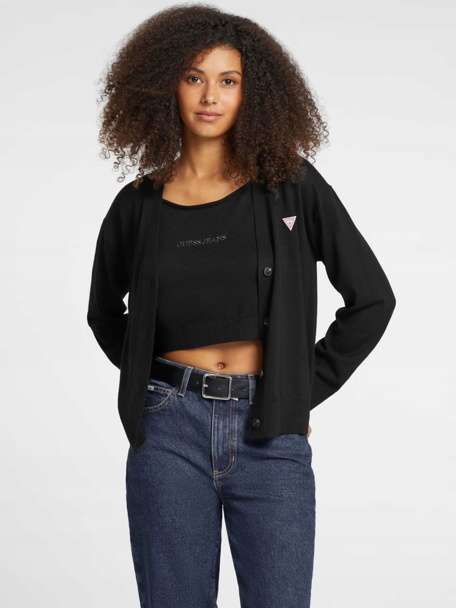 Dámský svetr Guess Jeans W4BR16 Z3HO2 černý Xs