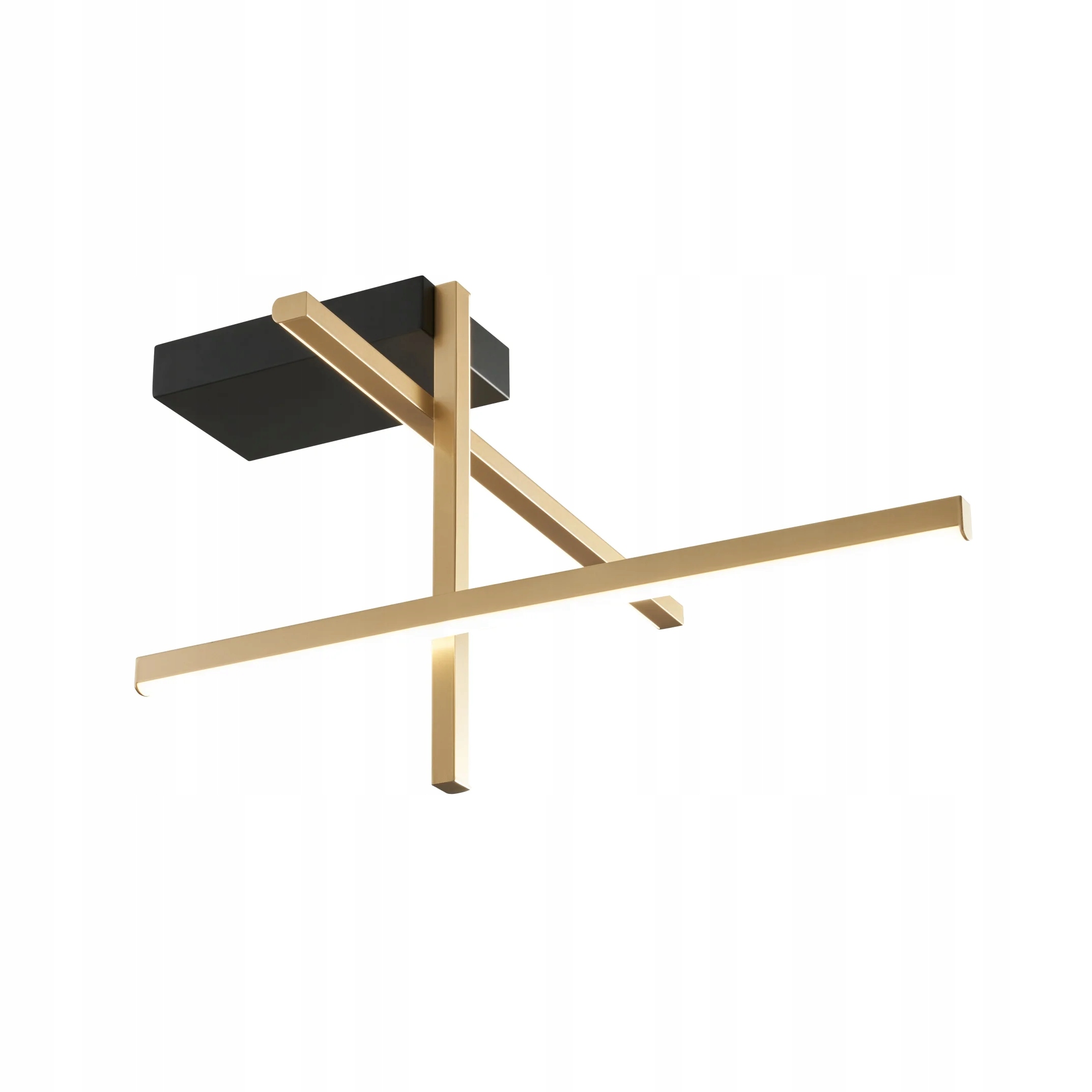 Moderná Led stropná lampa čierna zlatá teplá farba svetla Zuma Line