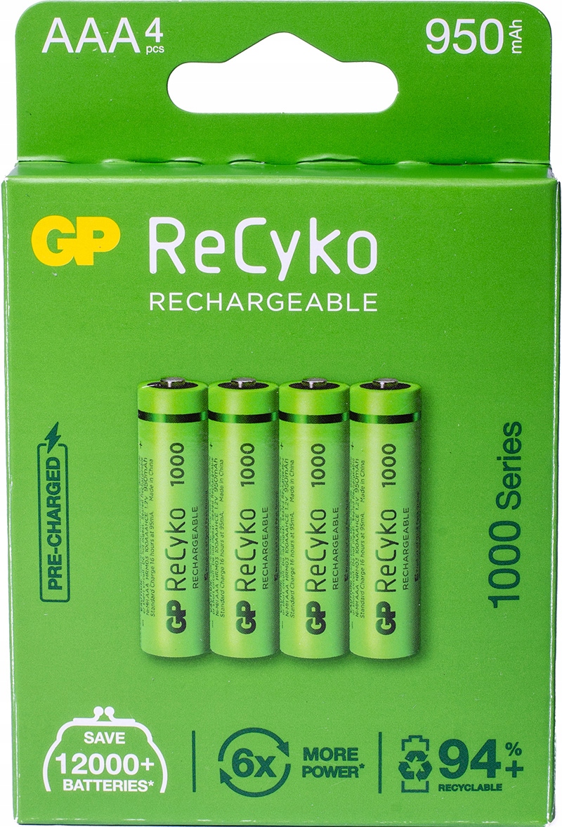 

8x Akumulatorki Gp ReCyko+ 950 mAh Aaa R03 R3 HR03