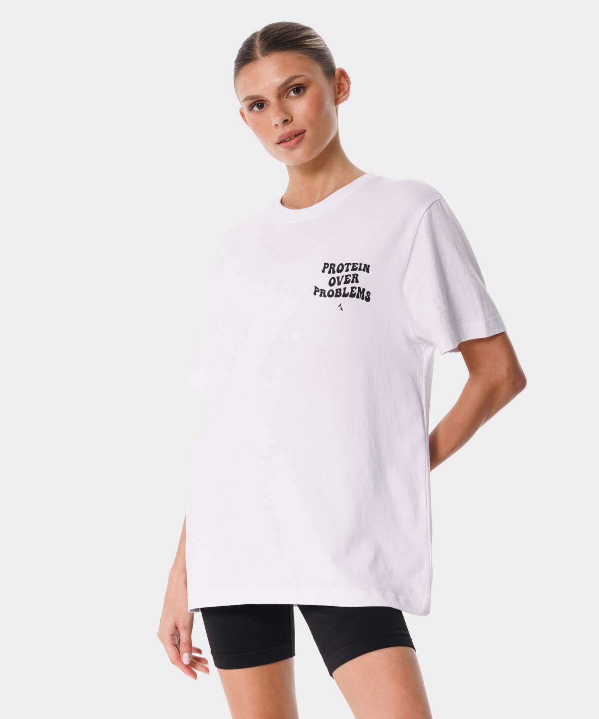 Koszulka T-shirt z nadrukiem Protein Over Problems Carpatree M biały