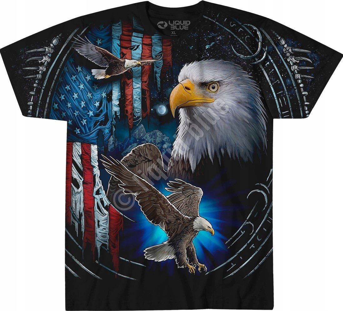 Tribal Eagle Liquid Blue M