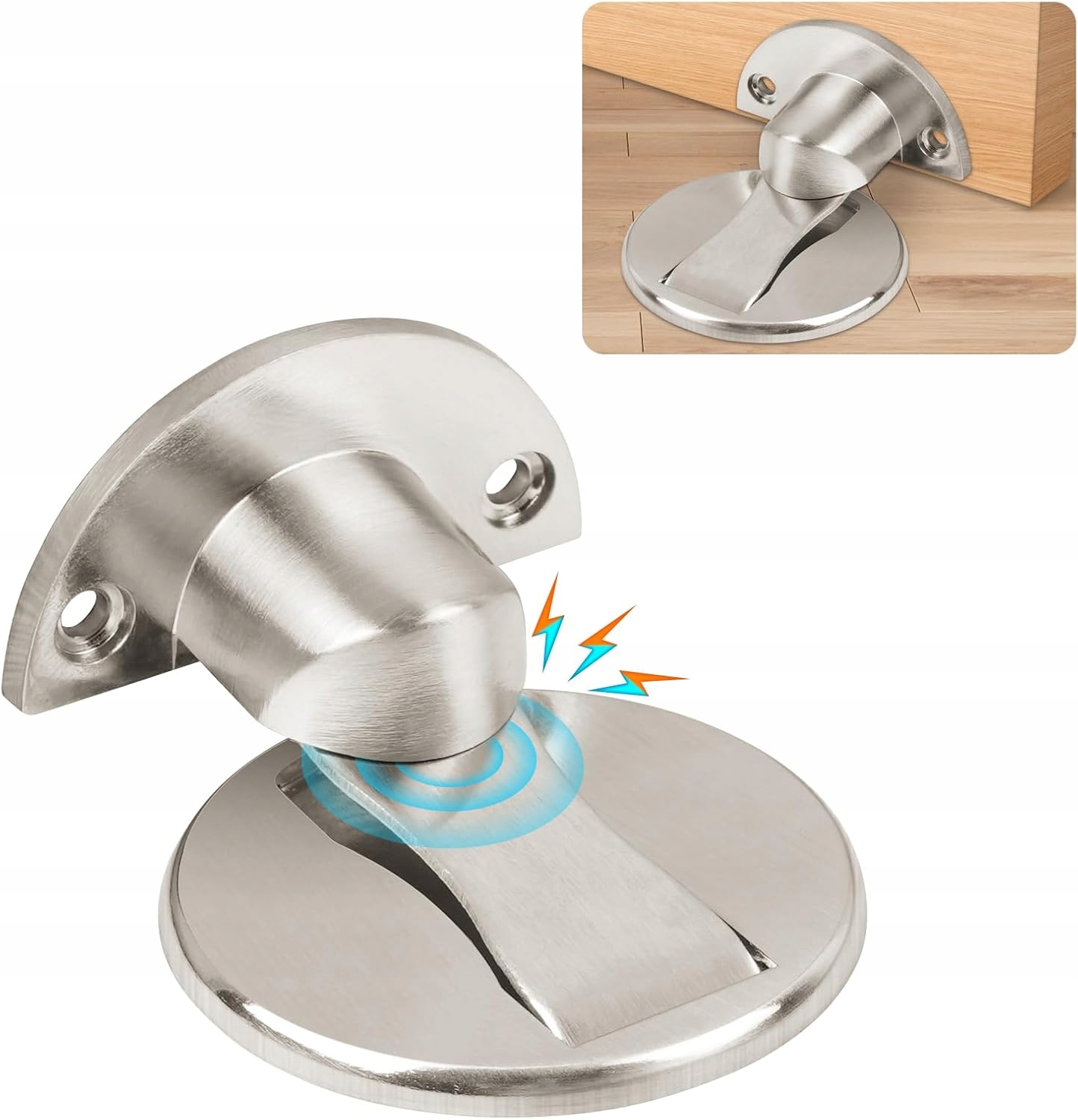 MAGNETYCZNY OGRANICZNIK ODBOJNIK STOPER DRZWI NA ZACZEP ZATRZASK PODŁOGOWY