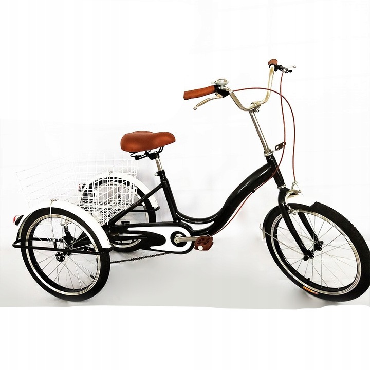 ROWER TRÓJKOŁOWY 20' 1BIEGÓW CZARNY Z KOSZYK