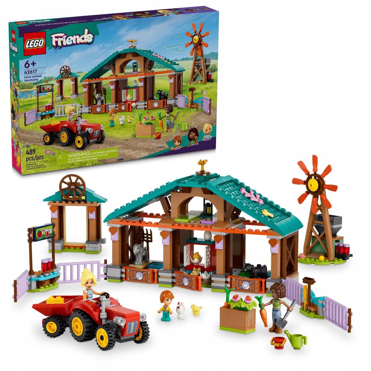 Lego Friends 42617 Farma Traktor Větrný mlýn Zvířata Figurky příslušenství