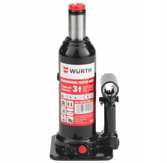 WURTH Podnosnik hydrauliczny do kol CZARNY 3T Producent code 07155443