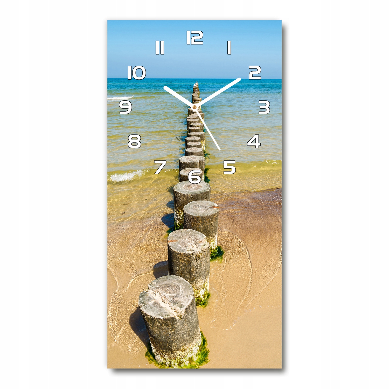 

Nowoczesny pionowy zegar ścienny Falochron 30x60cm