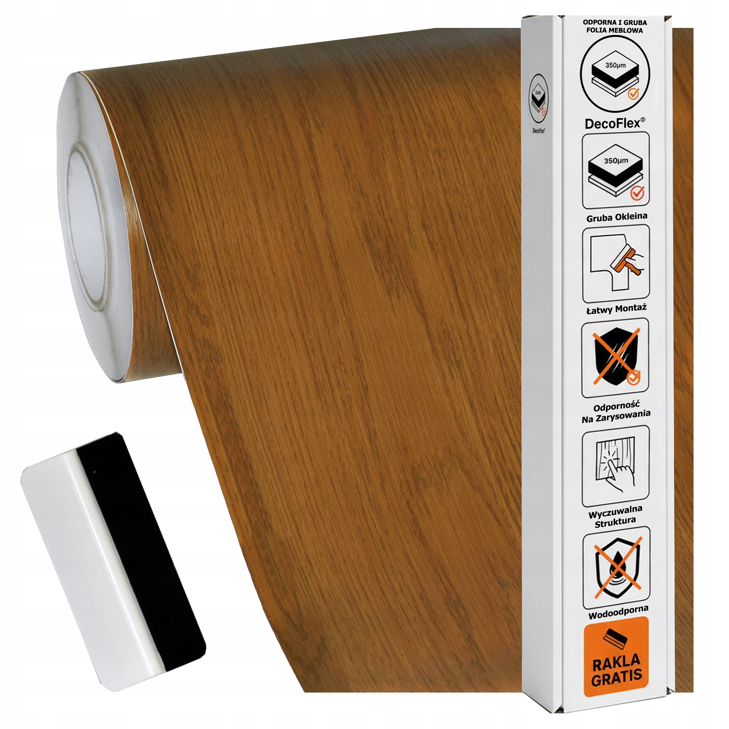 Nábytková dýha Samolepicí 60x500 cm Pracovní deska Dveře Silná struktura Dřevo