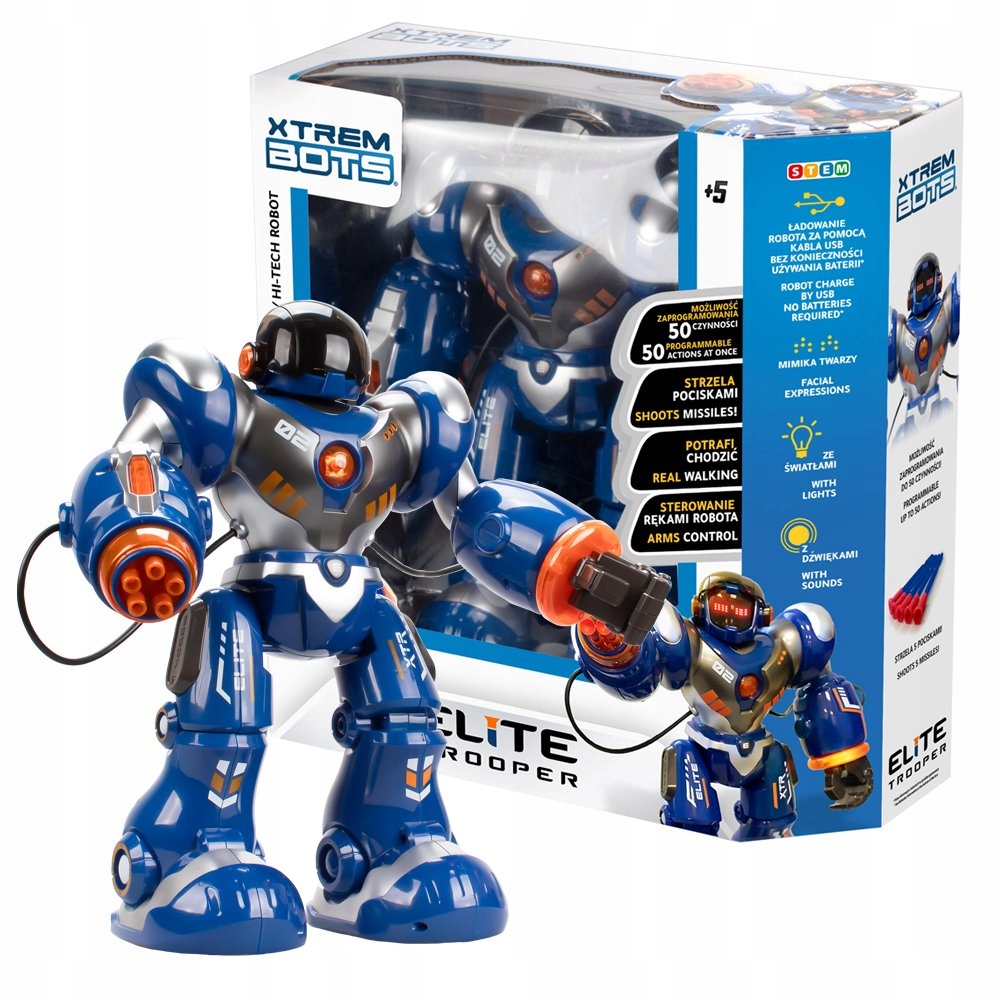 

Xtrem Bots Robot Elite Trooper Nauka Programowania