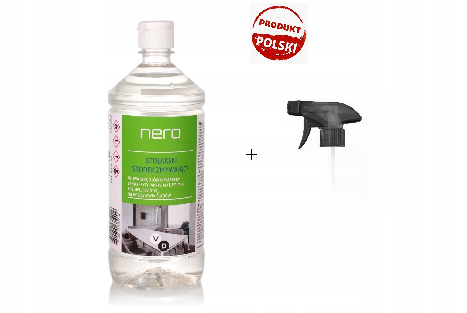 

Zmywacz do płyt meblowych 1000ml Jabłko+trigger