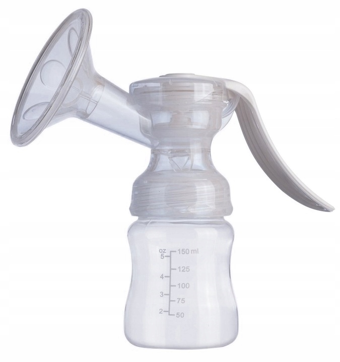 AKUKU LAKTATOR RĘCZNY ODCIĄGACZ POKARMU MLEKA Z BUTELKĄ BUTELKA 150ml A0306 Kolor przezroczysty