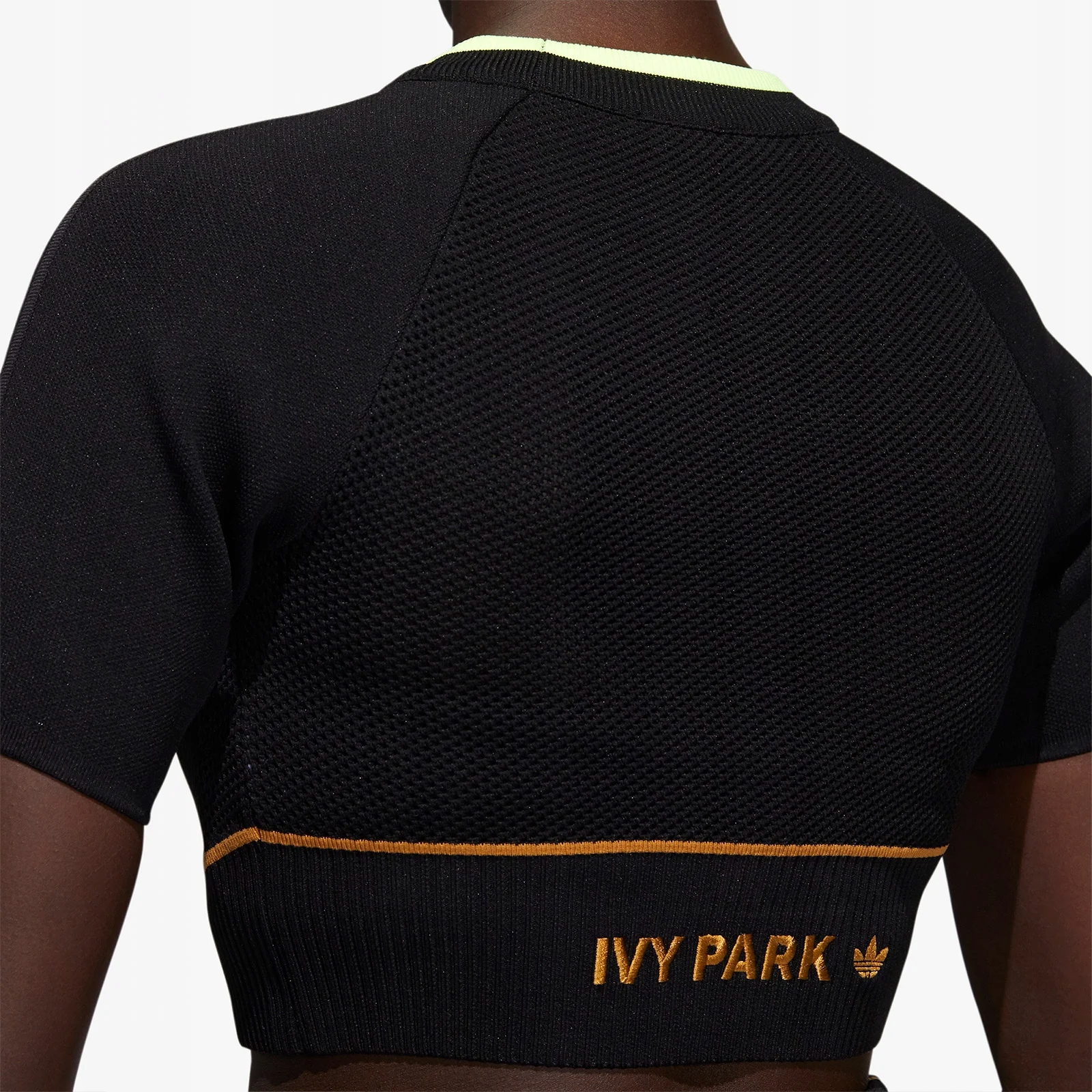 BEYONCE★LACE&amp;LEATHER CROP TEE Top ADIDAS x IVY PARK Beyoncé CORSET CROP GM8494