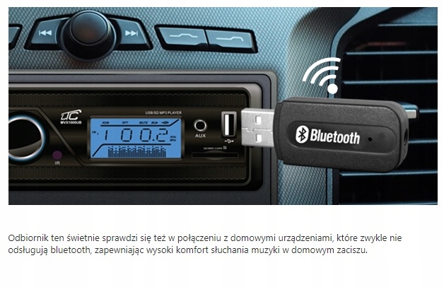 Odbiornik ADAPTER audio BLUETOOTH USB BT100. NOWY Marka LTC