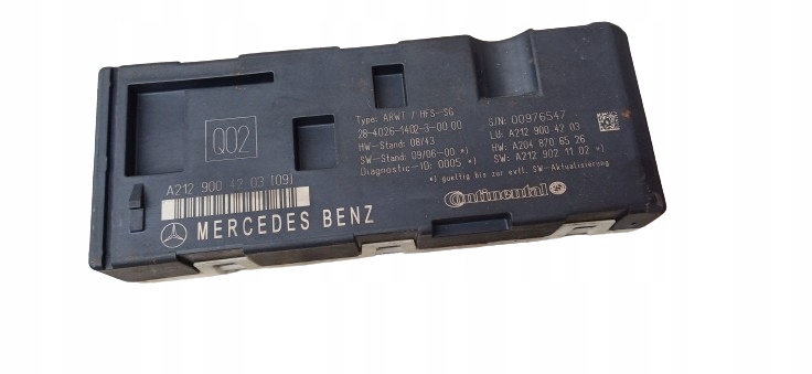 MERCEDES W212 control unit bonnet computer A2129004203