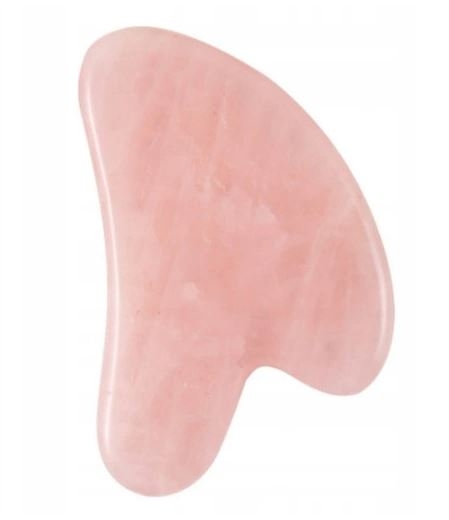 

Masażer Do Twarzy Kwarcowy Różowy Gua Sha Płytka