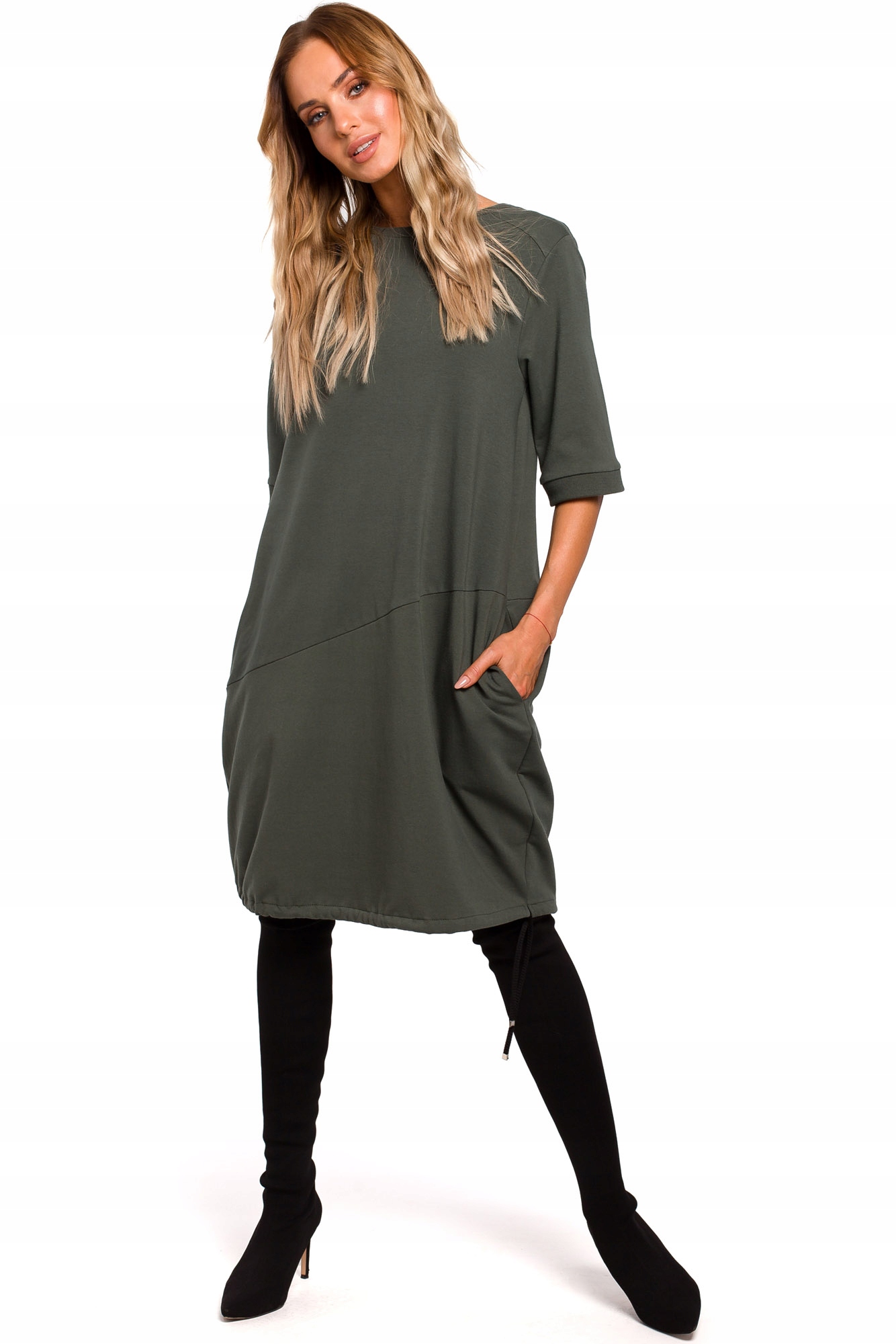 

M451 Sukienka Bombka Militarna Ziel ~M~ Khaki Moe