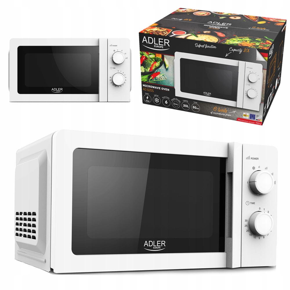 Kuchenka Mikrofalowa Ad 6205 20L 700W Funkcja Rozmrażania