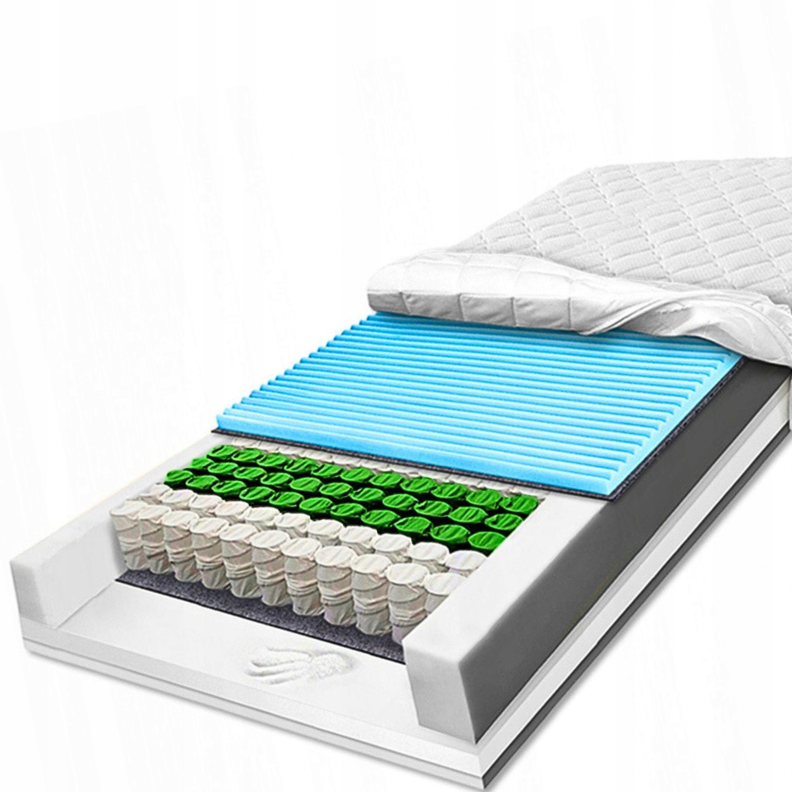 H2 H3 Masážny pocketový matrac 160x200 visco, 7 zónový, 22 cm