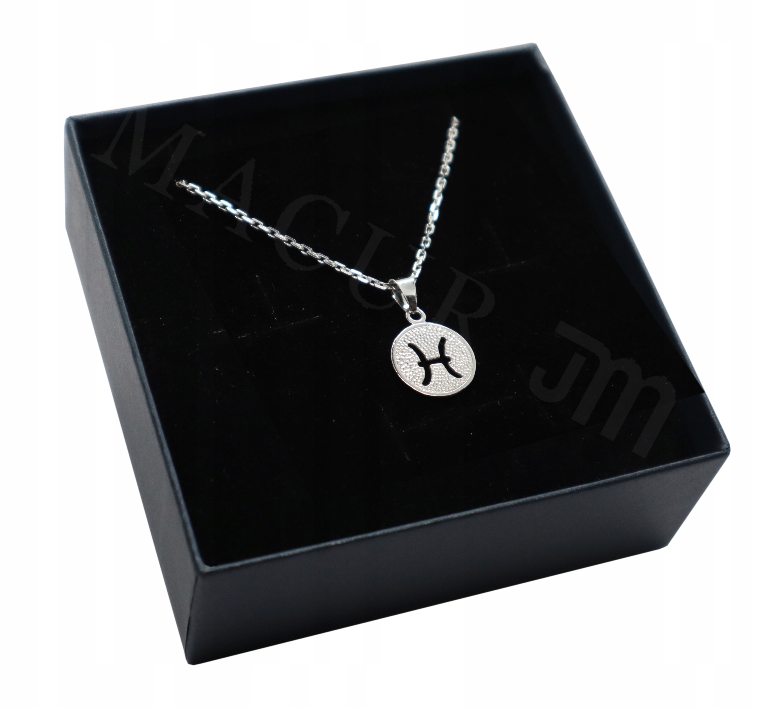 

Srebrny znak zodiaku Naszyjnik Ryby Srebro 925