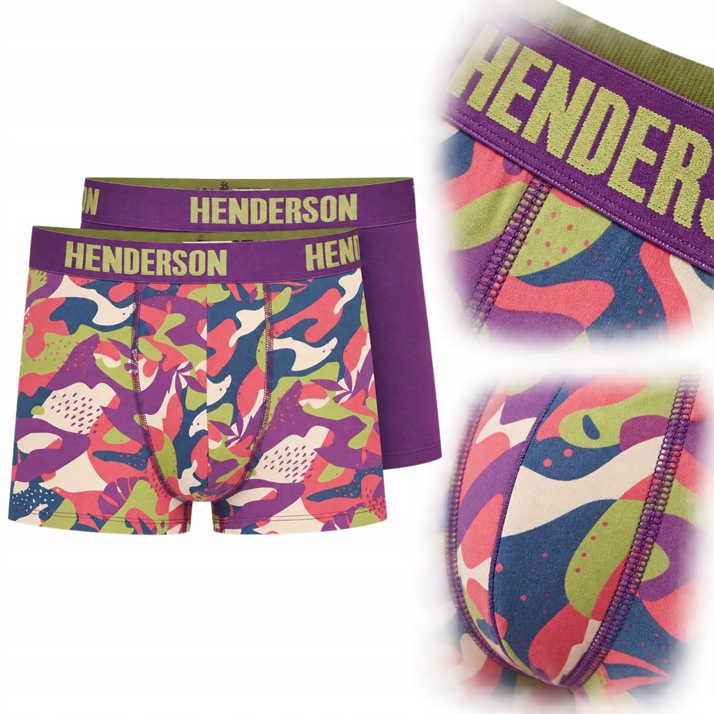 Pánské boxerky 2-balení vzorované Henderson Spin 42589 mix barev 3XL Anrr