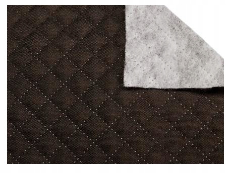 Tkanina Oxford prošívaná voděodolná tmavohnědá