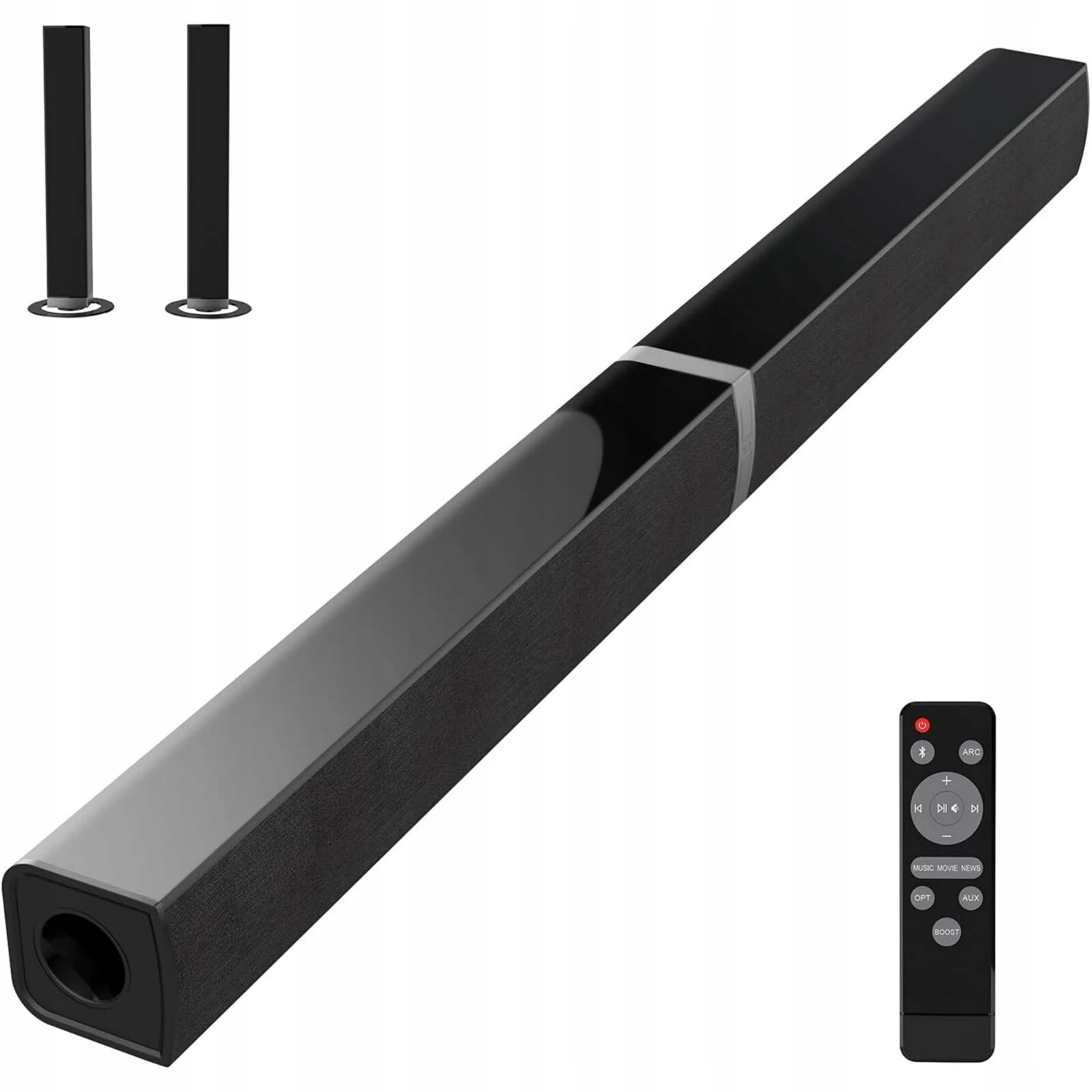 Soundbar Bluetooth KY-2020D 2.0 z pilotem i łączem optycznym