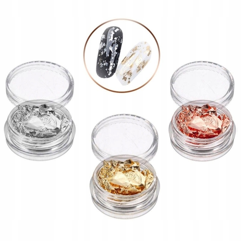 

3x Pazłotko złotko folia chrom złoto srebro