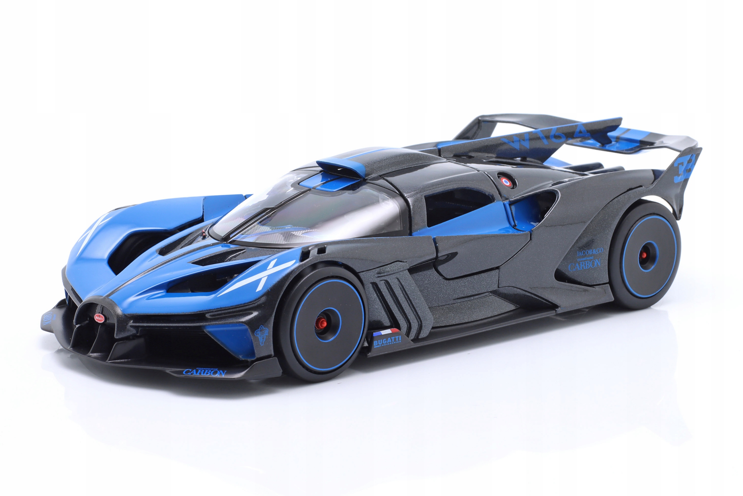 Maisto Bugatti Bolide, metal černo-modrá, 1:24