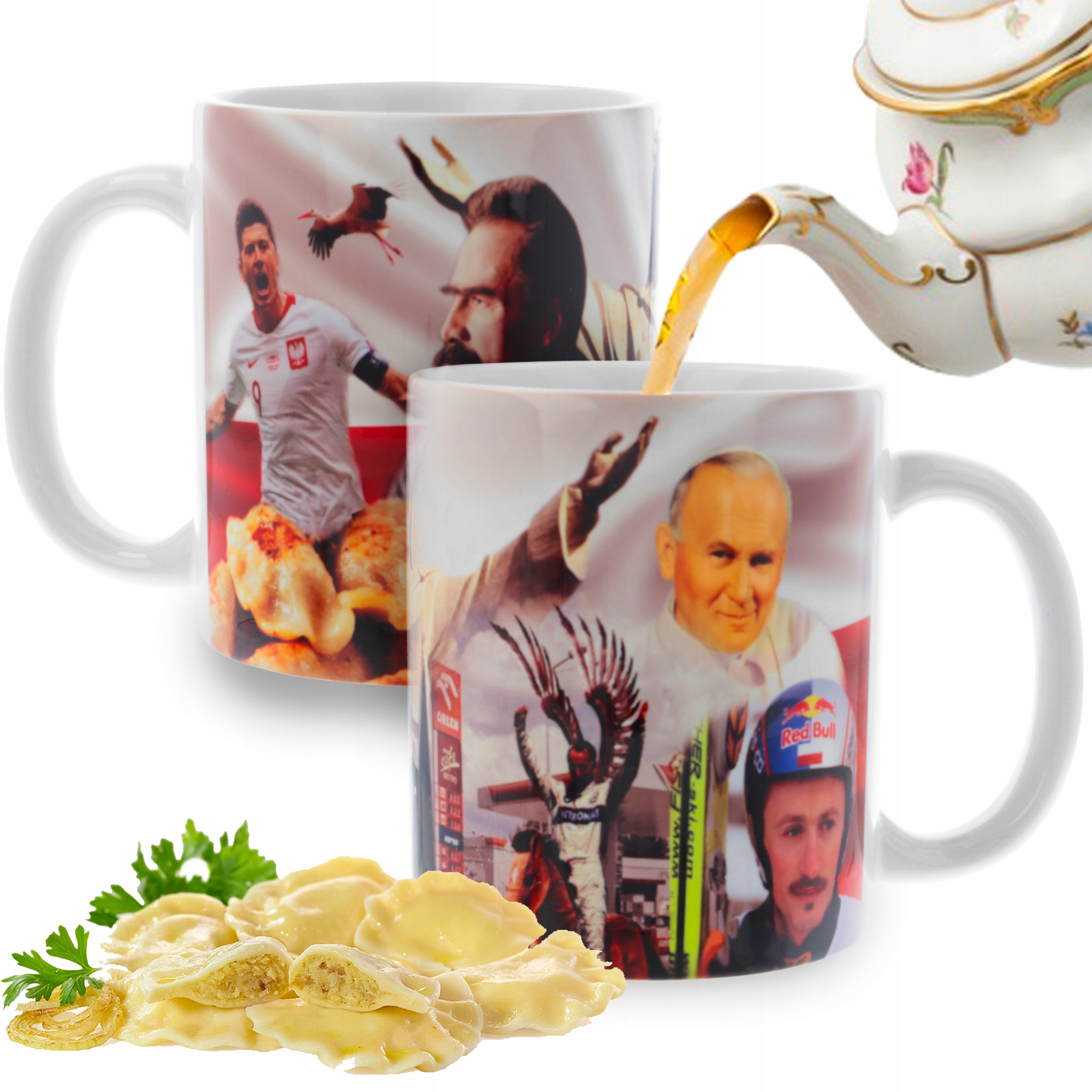 Kubek Biały Śmieszny Prezent Wzór WIELCY POLACY 01