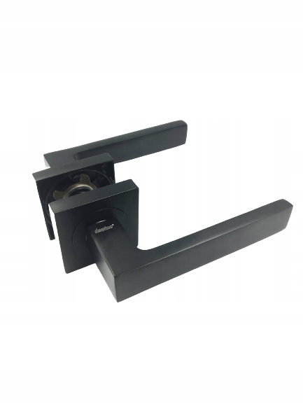 KLAMKA QUBIK QR DO DRZWI ,SZYLD KWADRATOWY CZARNA