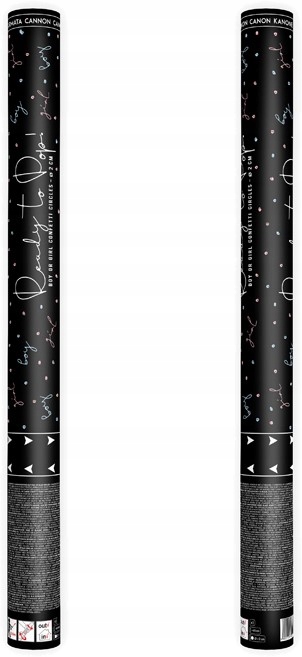 TUBA STRZELAJĄCA KONFETTI NIEBIESKIE NA ROCZEK CHŁOPCA GENDER REVEAL 60 CM EAN (GTIN) 5900779101562