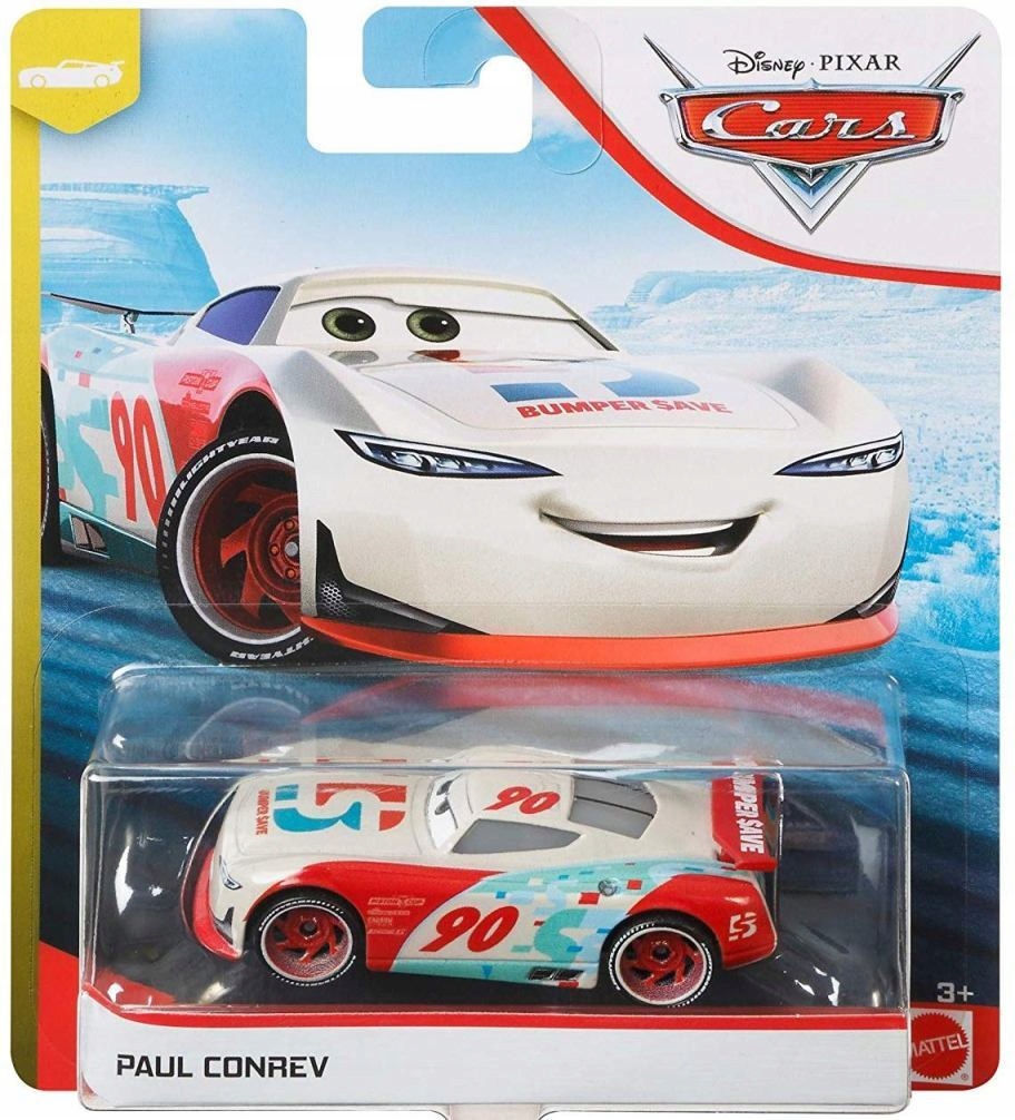 

Mattel Cars Auta Paul Conrev #90 Bumper Save 1:55