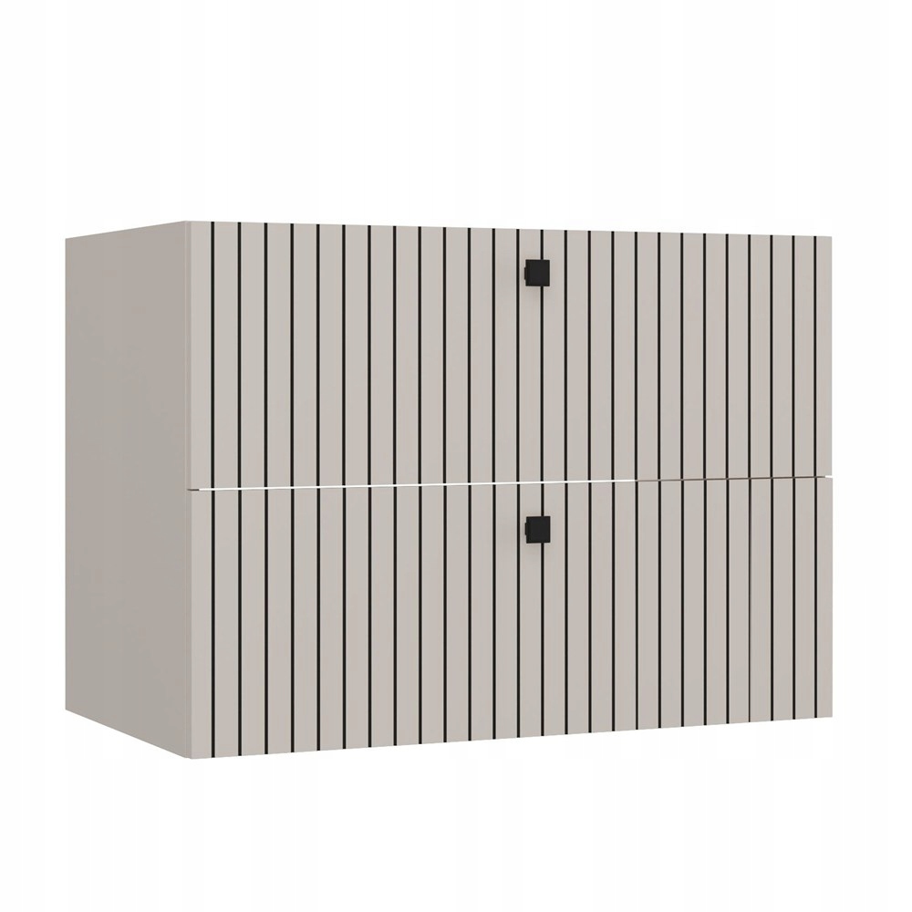 Skříňka Pod Umyvadlo Tigo 80 2S Kašmír 2 Zásuvky Rýhovaná Přední Závěsná