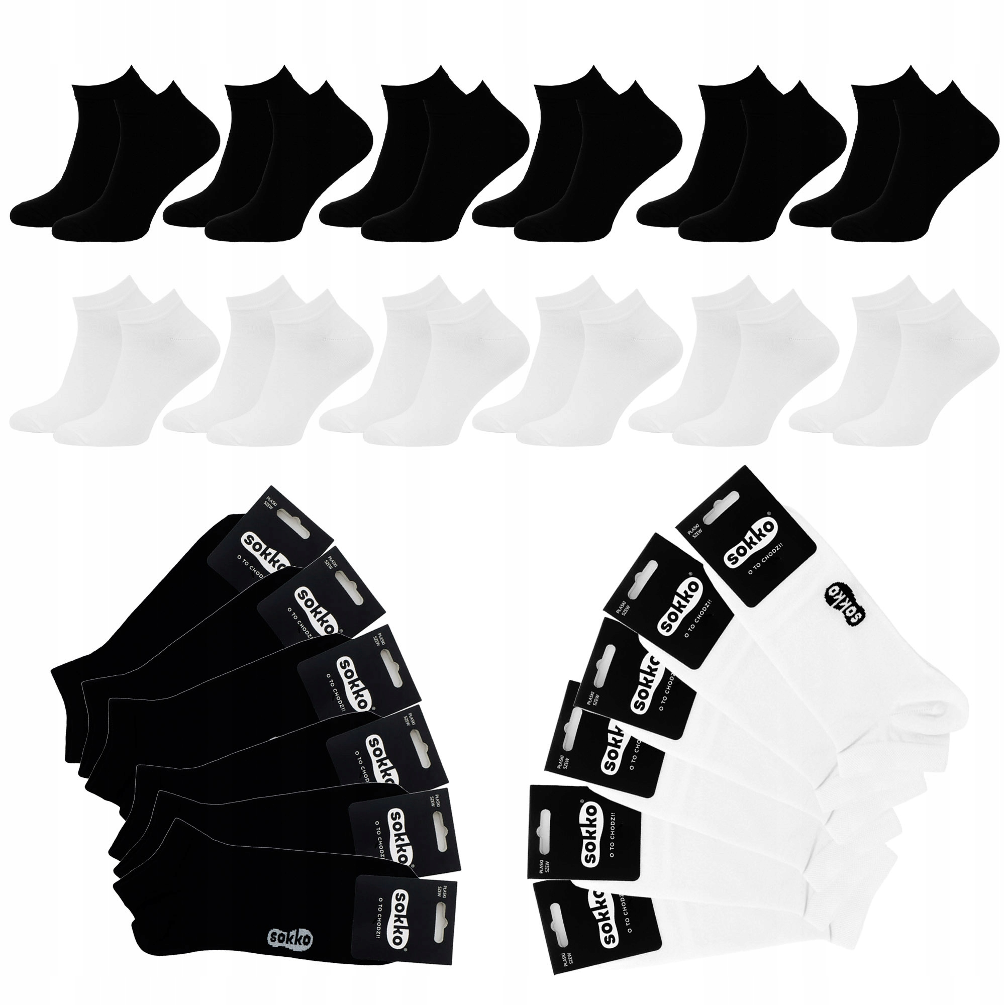 12x Sokko Kotníkové Ponožky Dámské Pánské Nízké Bambusové