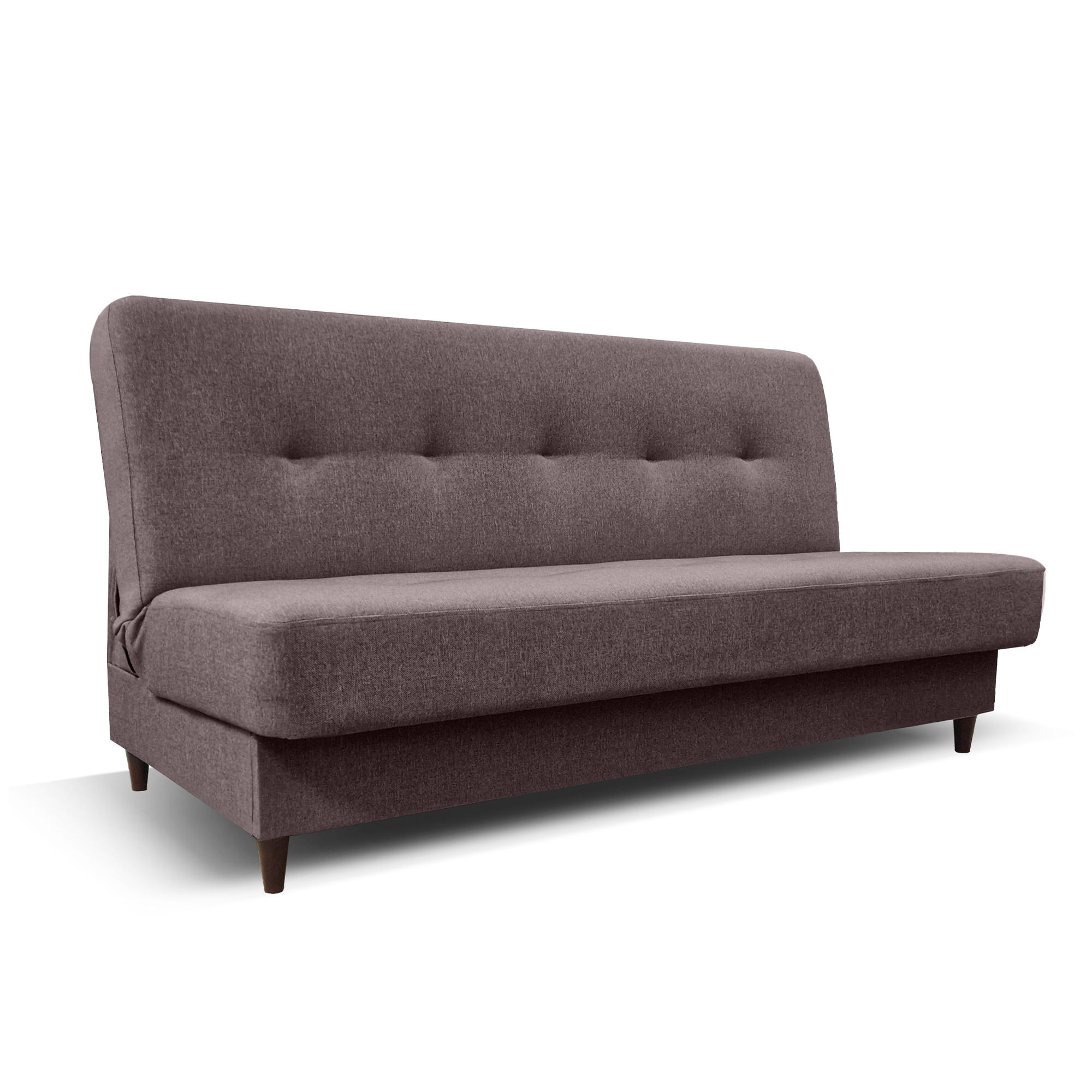 Rozkládací pohovka s funkcí spaní Dvoumístná Velur Hnědá Aruba 2