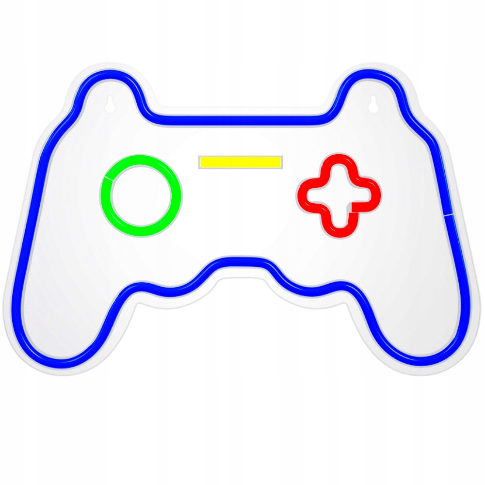 Neon duży lampka nocna Led na ścianę pad gamepad ściemniacz Usb pleksi