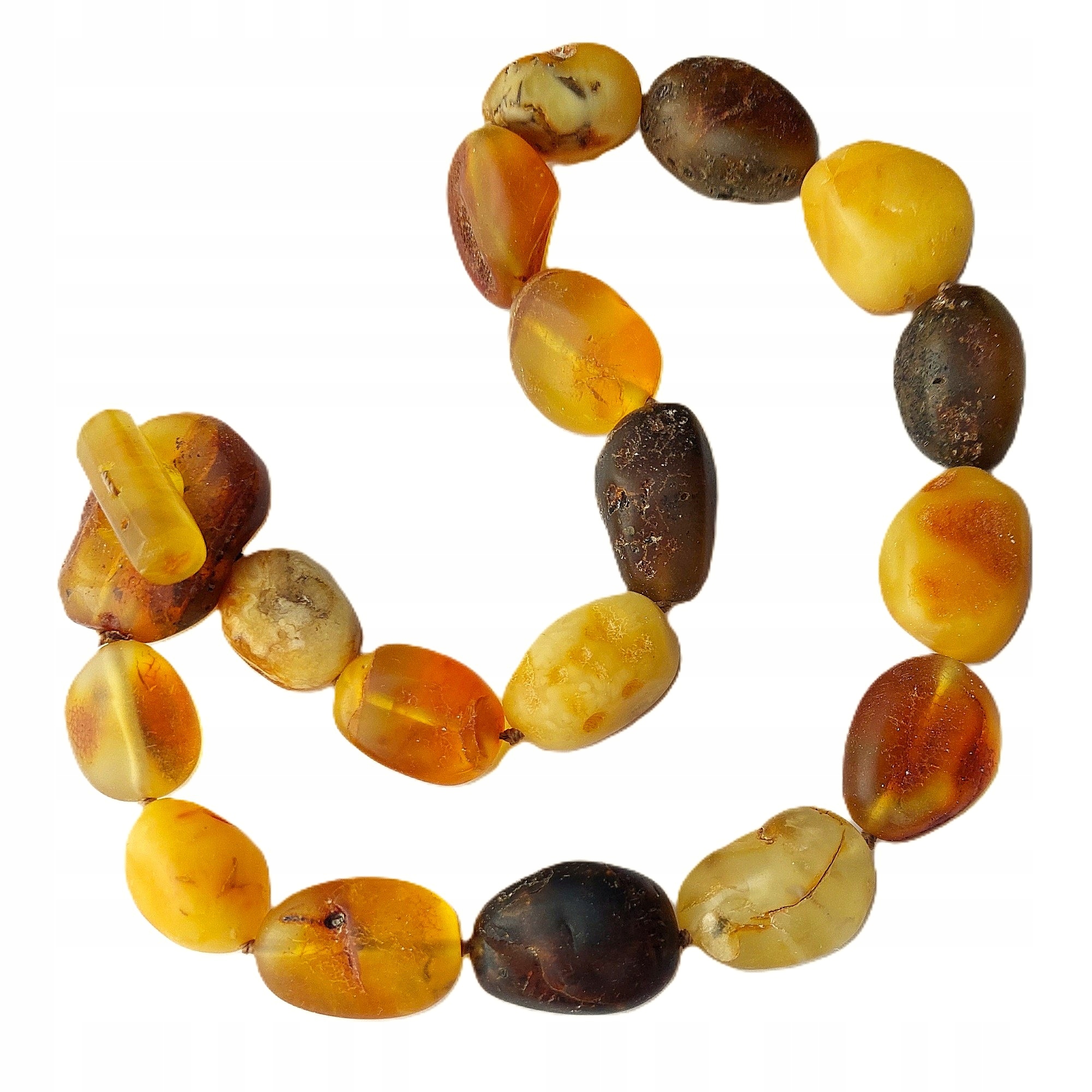 Velký náhrdelník z baltského jantaru, přírodní surový jantar, unikát
