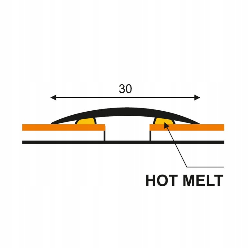 Listwa progowa na klej 30mm [GRUBA] srebrna 93cm Marka Midas